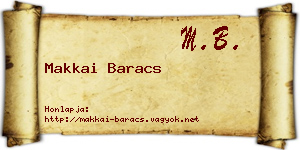Makkai Baracs névjegykártya